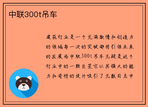 中联300t吊车